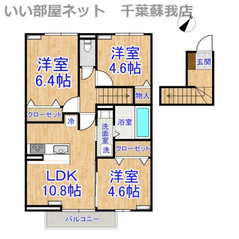フォレストウッド　A棟の間取り|ひと味違う？不動産屋のイメージを変えたい！『いい部屋ネット千葉蘇我店』へ是非お越しください♪