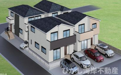 平塚市御殿４丁目　新築戸建　全4棟の外観パース|イメージパスですので実際のものと多少異なります