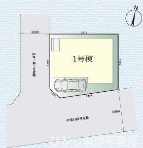 平塚市平塚2丁目　新築戸建の区画図|区画図