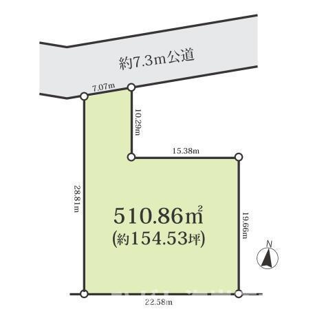 平塚市四之宮2丁目　売地の土地図| 土地図