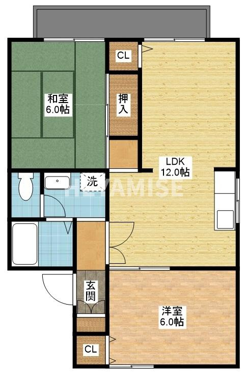 セジュールおがたCの間取り