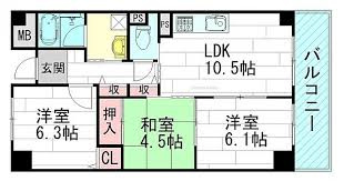 レジデンス穂波の間取り