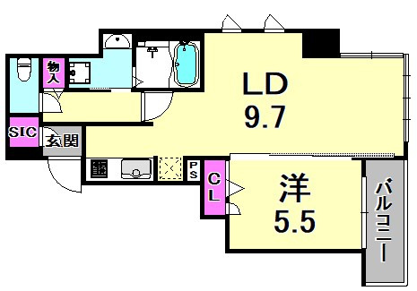 S-RESIDENCE神戸元町の間取り