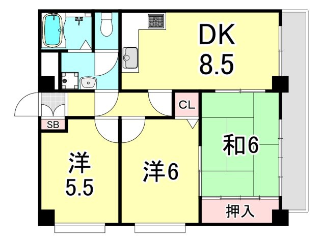 エクセレント甲子園11番館の間取り