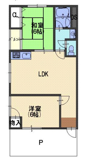 ヴィラ谷町6の間取り
