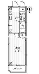 大阪市中央区和泉町１丁目の賃貸マンションの間取り