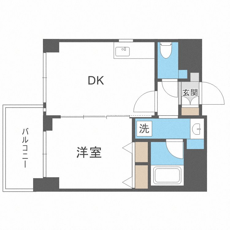 エステムコート難波Ⅵエントの間取り