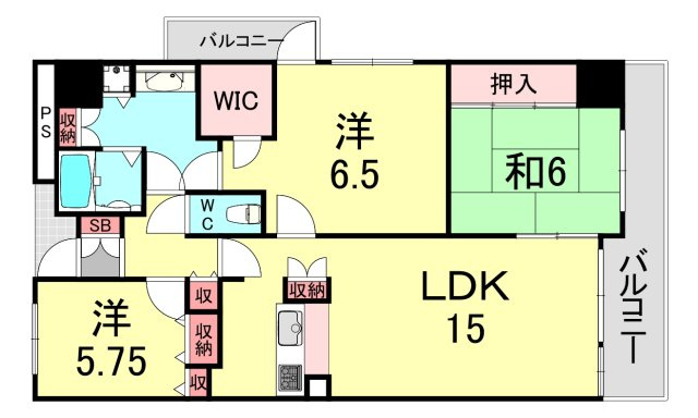 アーデンコート住吉川の間取り