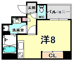 アスヴェル神戸元町Ⅱの間取り