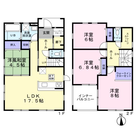 【間取り】 | 小牧市大字上末字南中３００８番地１０