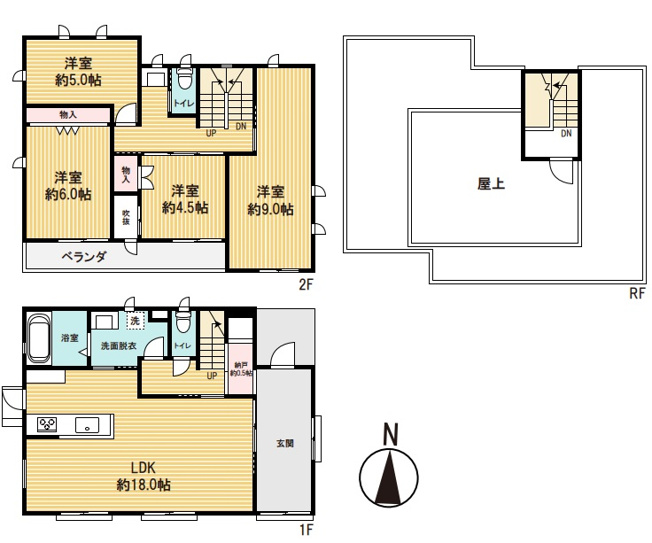 【間取り】 | 大泉町吉田　中古住宅 | 大家族で住めるひろびろ4LDK+Sの間取りです！バリアフリー対応！