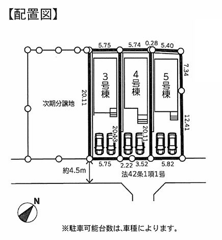 藤沢市善行坂2丁目新築戸建て　3期5号棟の区画図|区画図「藤沢市善行坂2丁目新築戸建て」