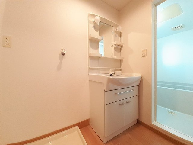 プラシードＣの洗面所|ゆったりとスペースのある洗面所