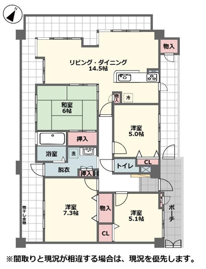 【間取り】 | サンリヤン博多南Ⅲ　中古マンション