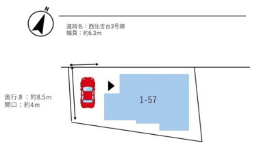 【区画図】 | 丹波篠山市住吉台　戸建て　4