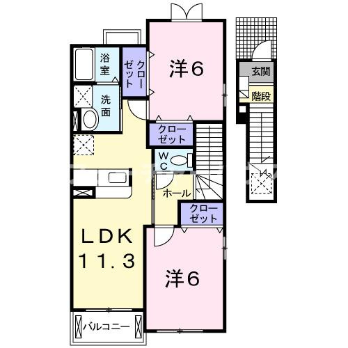 サニープラシードＢの間取り