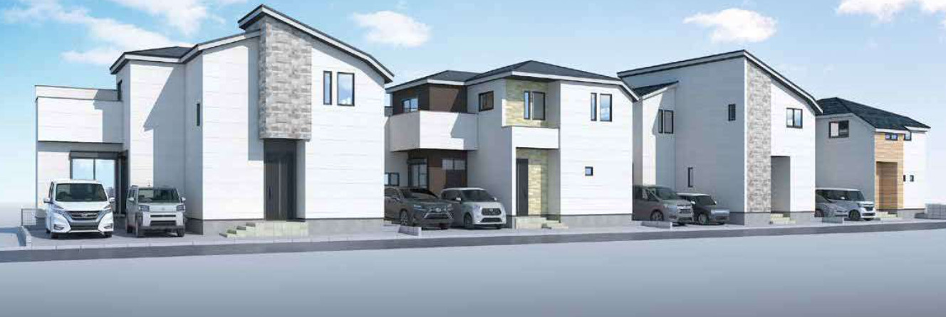 【仲介手数料無料】所沢市上安松９期全８棟２号棟　所沢市の新築なら西武ハウジングの外観パース