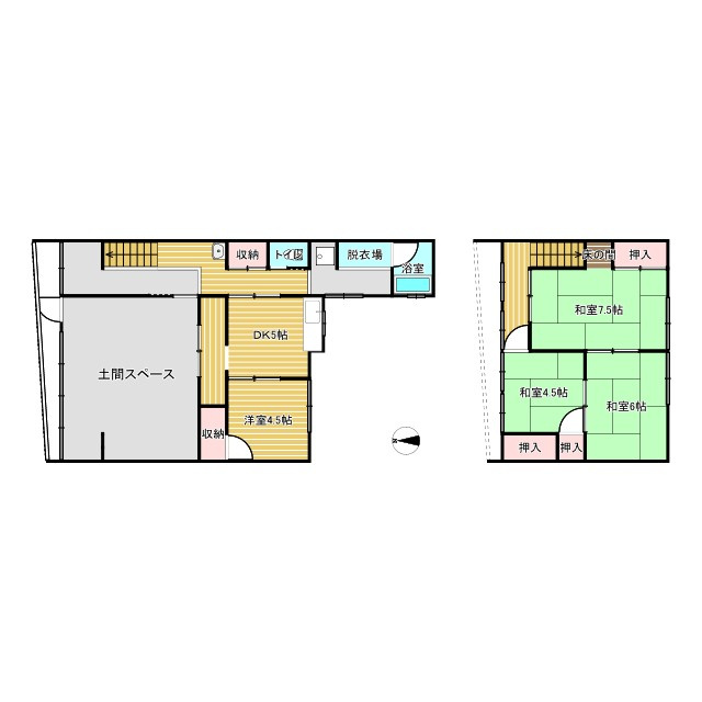中林町原中古戸建の間取り