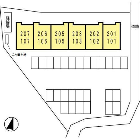 エミネンス上野中の区画図