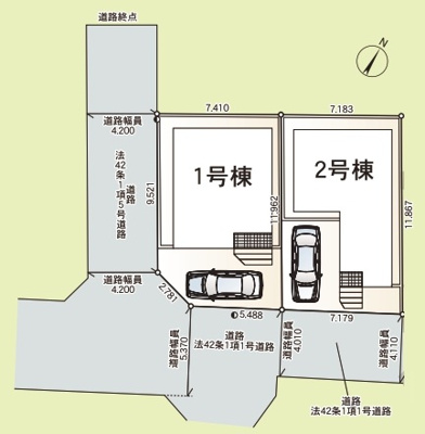 【区画図】 | 飯田グループ販売戸数全国7位の現地販売会社です【志木市中宗岡２-３２-４５付近】 | 区画図　全１棟。
