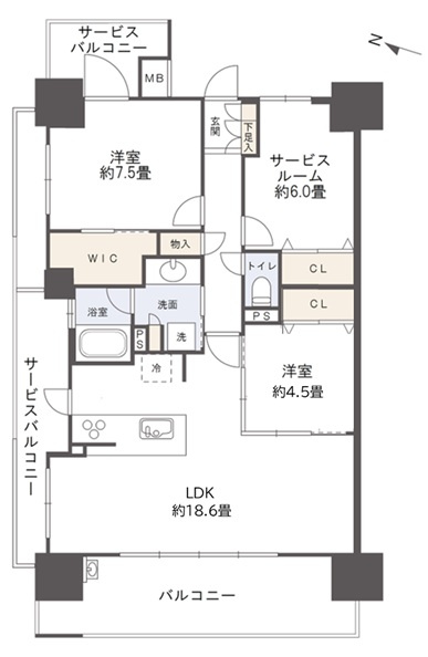 レーベン光南町 GRAND AVENUEの間取り