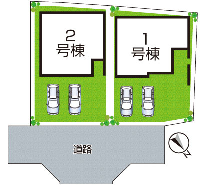 加古川市加古川町河原　第22期　新築一戸建ての区画図|全2区画