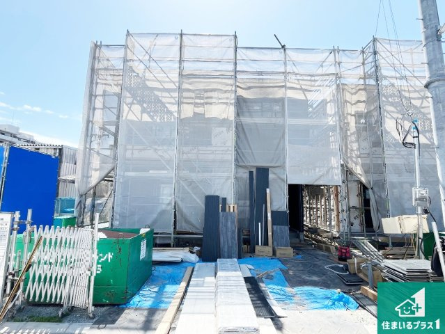 加古川市加古川町河原　第22期　新築一戸建ての外観|周辺は落ち着いた街並みの住宅地！子育てがしやすい住環境です！まだ未完成ですが、現地でしかわからない事もございます。是非一度ご覧ください。