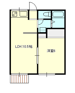 【間取り】 | メゾン岩瀬 | 1LDKです