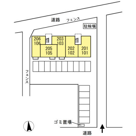 エーススクエア妻崎の区画図