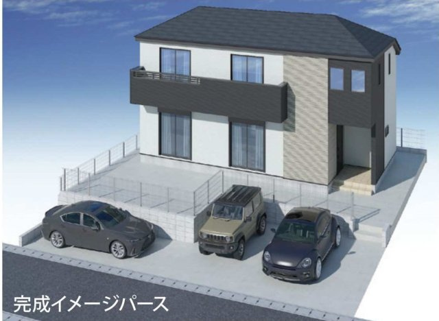 【横浜市旭区笹野台4丁目46-28新築戸建て】★仲介手数料無料★（笹野台小学校・希望が丘中学校）の外観パース
