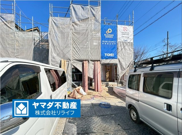 ブルーミングガーデン　一宮市小信中島　全2区画分譲の外観|「現地（2026年1月30日）撮影」　
■外観写真　
■ヤマダ不動産　株式会社リライフ　
