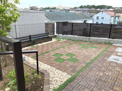 【庭】 | 緑ケ丘戸建 | お庭で自由な時間を過ごせます