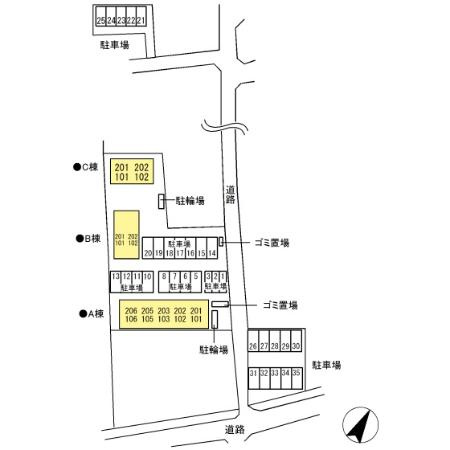 プロシード青葉台　Ａの区画図