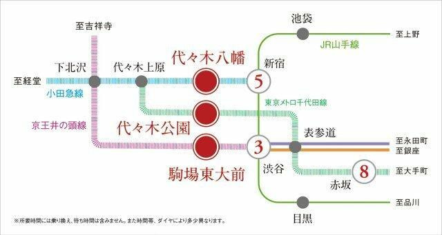 プラウドフラット渋谷富ヶ谷の地図