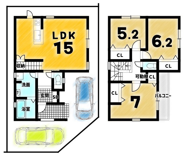 小栗栖森本町２号地の間取り