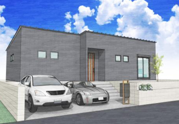 【仲介手数料無料】狭山市北入曽２期全１棟　狭山市の新築住宅なら西武ハウジングの外観パース