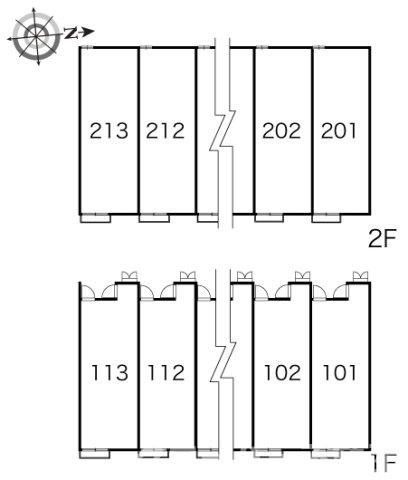 レオパレスソレアード国分寺の区画図