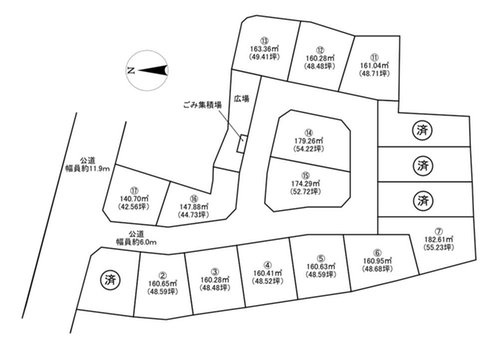 半田市乙川源内林町３丁目　売り土地【2号地】の区画図