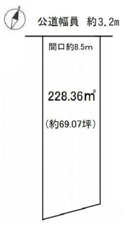 半田市新居町３丁目　売り土地の区画図