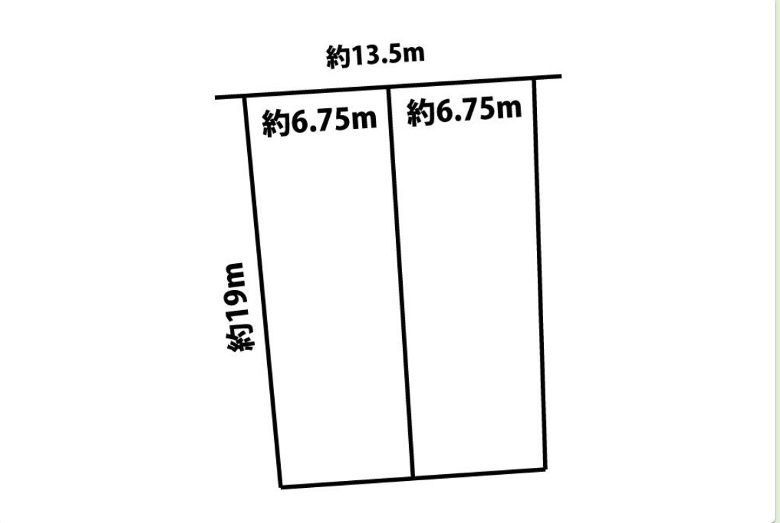 半田市桐ケ丘３丁目　売り土地の区画図