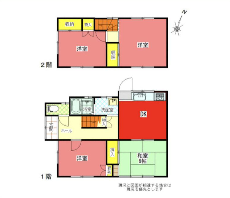 知多郡武豊町字豊成３丁目　中古戸建の間取り