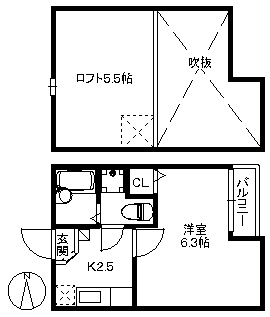 ポラリスCozy博多駅 148の間取り