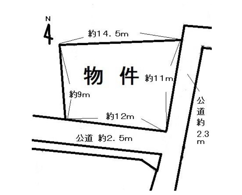 武豊町字池田１丁目　売り土地の土地図