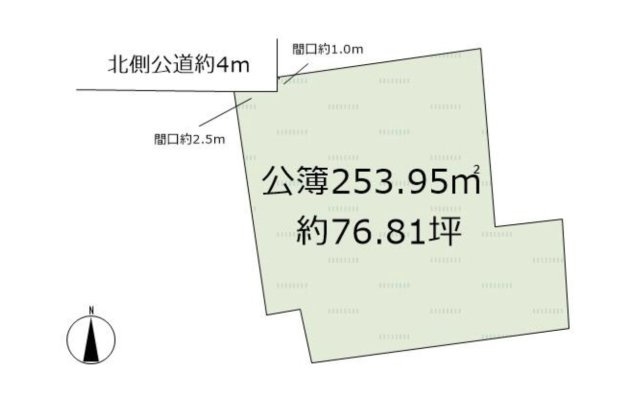 半田市岩滑中町6丁目　売り土地の区画図