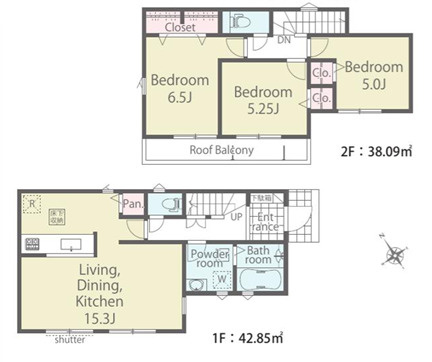 千葉市若葉区若松台二丁目　新築分譲住宅１号棟