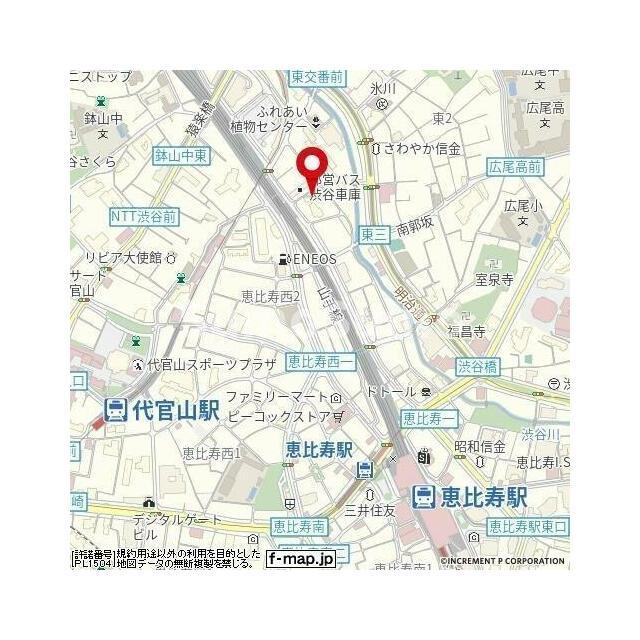 ペガサスマンション恵比寿の地図