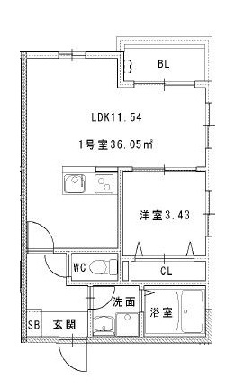 メゾンクレール南福岡駅前の間取り