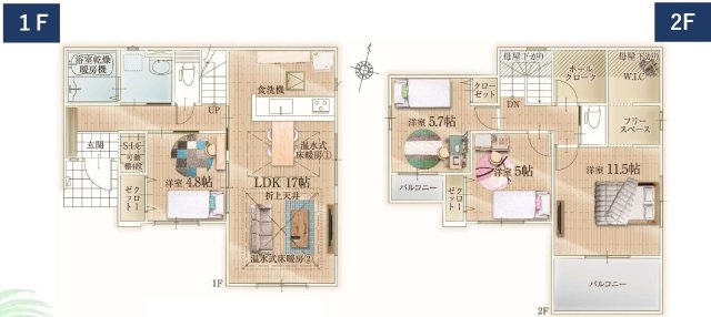 【横浜市瀬谷区阿久和西2丁目5-9新築戸建て】★仲介手数料無料★（原小学校・原中学校）の間取り