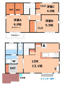 【間取り】 | 南田中２丁目戸建賃貸住宅