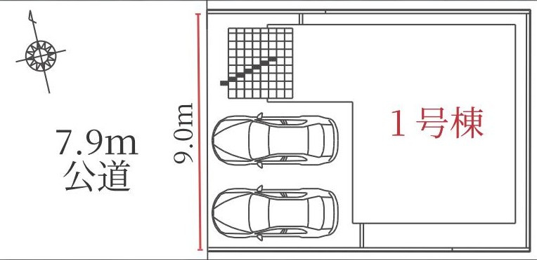 東海市富木島町伏見三丁目15番18『仲介手数料無料』新築戸建ての区画図